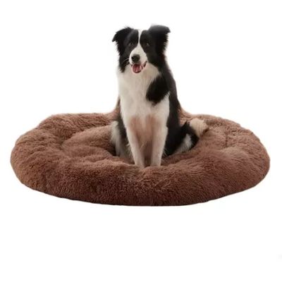 Imagen 2 del producto Cama para Perro y Gato Antiestres tipo Felpa - Café 50cm