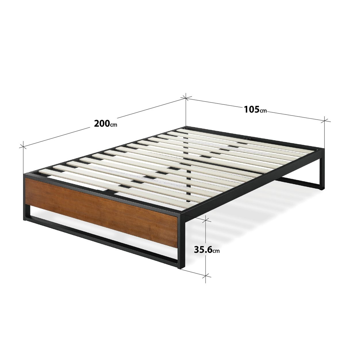 ZINUS - Base de Cama SUZANNE Zinus 1.5 plazas long 105x200x36cm