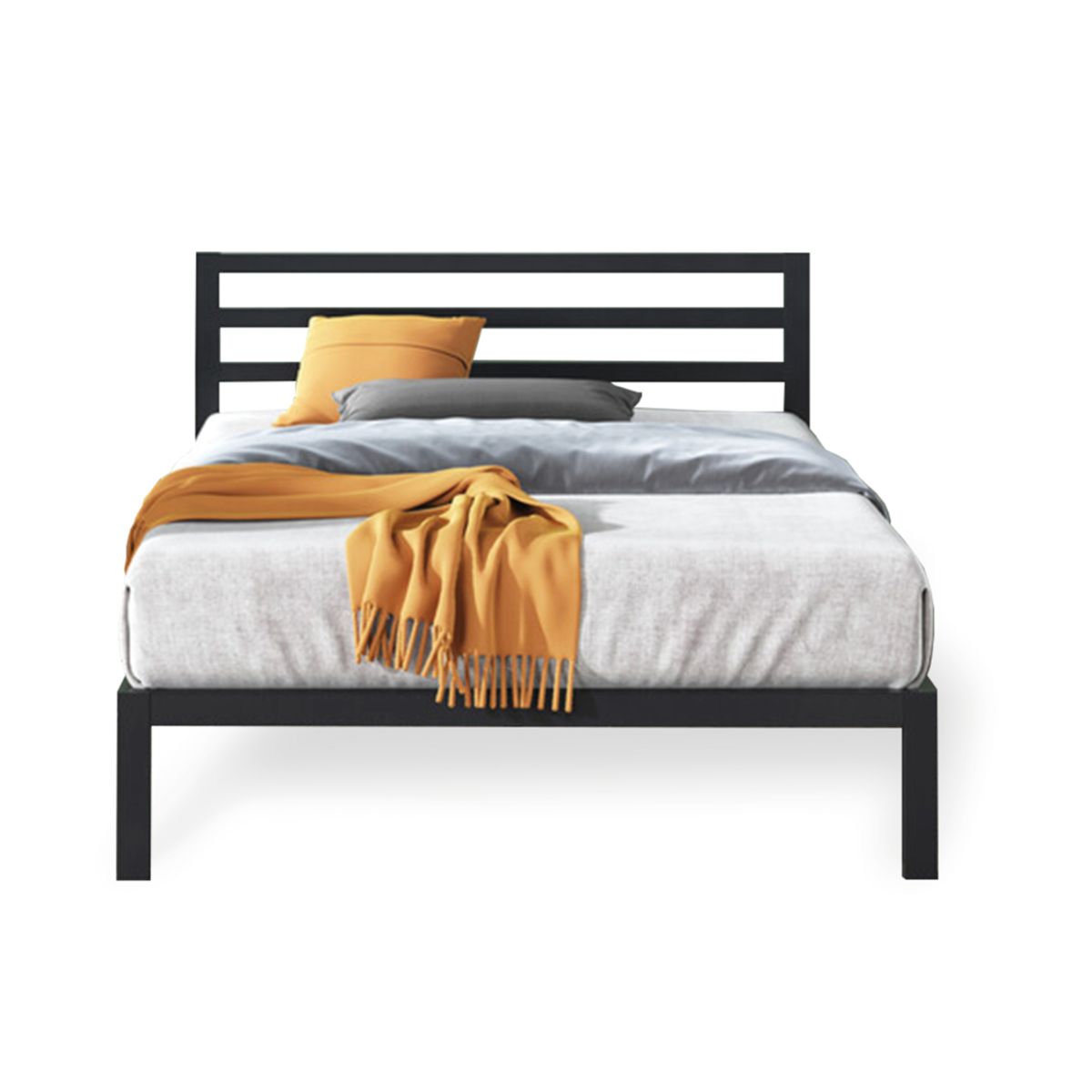 ZINUS - Base de cama con respaldo MIA Zinus 1 plaza 90x190x36cm