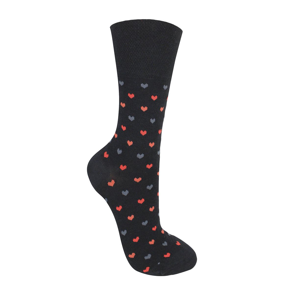 MONARCH - Calcetín Bamboo Corazón Negro Comfy Socks
