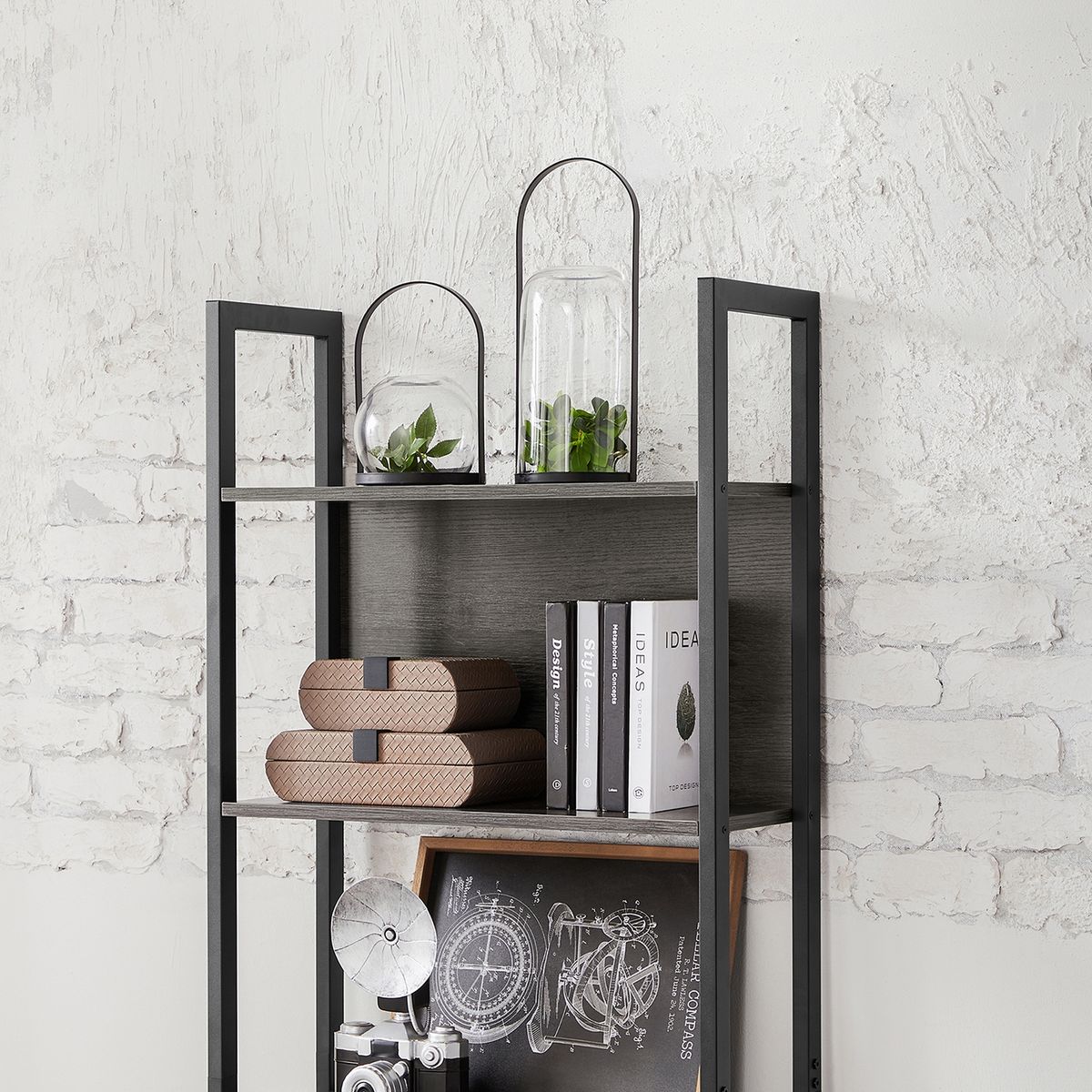 VASAGLE - Estante Librero 5 niveles Negro