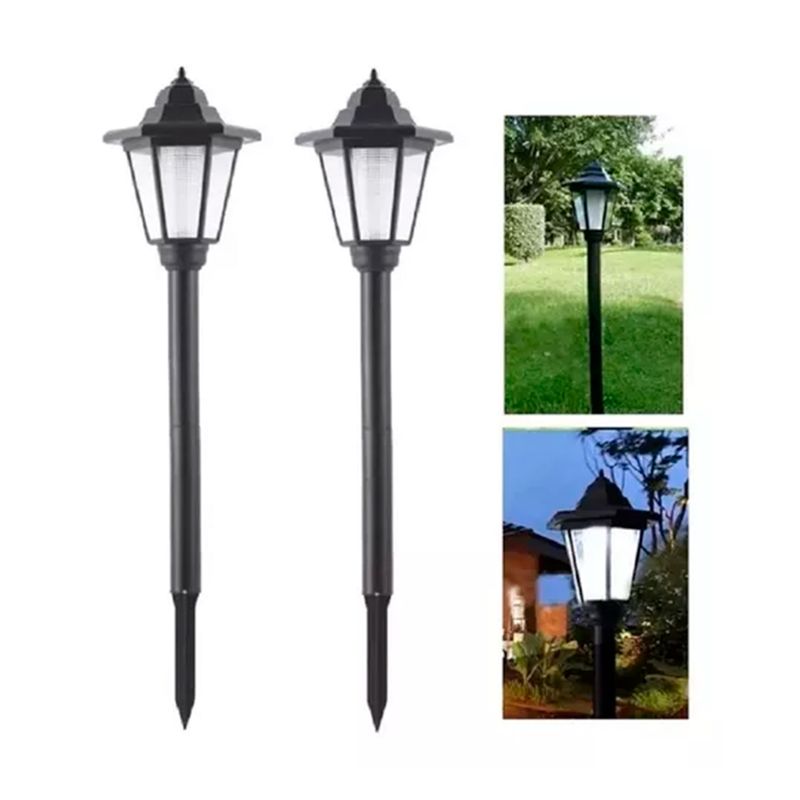 GENERICO - Pack x2 Lamparas Solares Para Jardin Farol