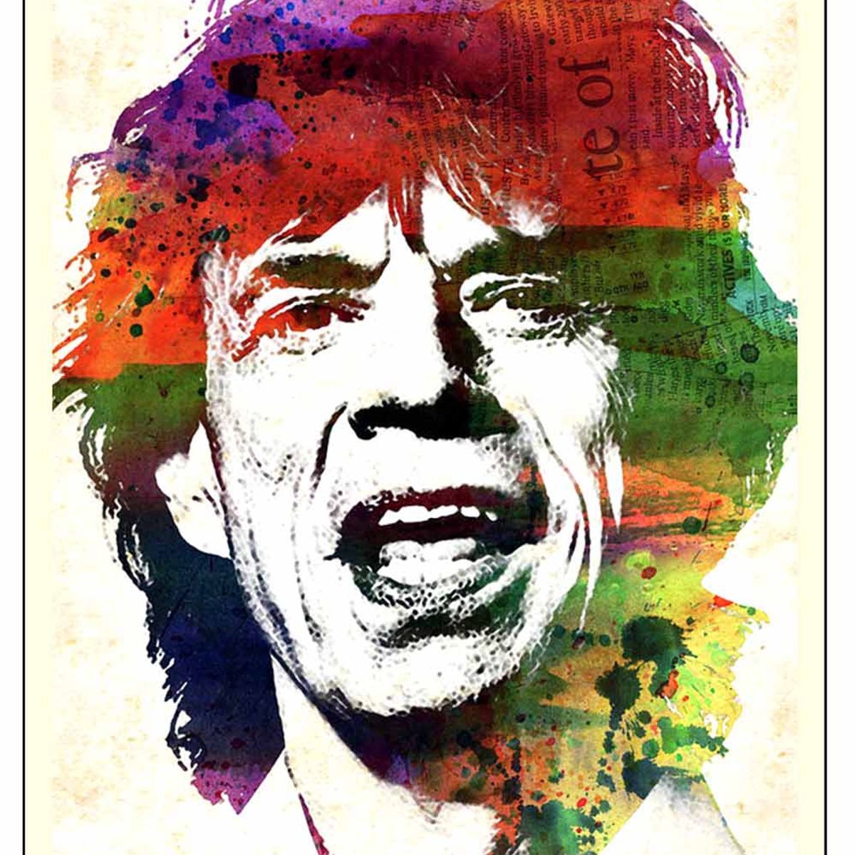 GENERICO - Mick Jagger Cuadro 50 x 70 cm