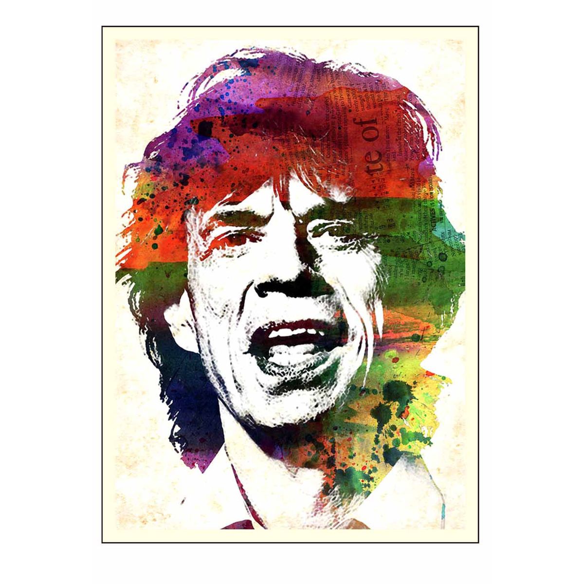 GENERICO - Mick Jagger Cuadro 50 x 70 cm