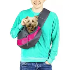 DEFENSOR FOREVER - Bolso Banano Transportador Para Mascotas Perros gatos Rosado