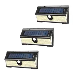 GENERICO - X3 Lampara Solar Sensor 172 Blanco Led +9led Azul +9led Rojo
