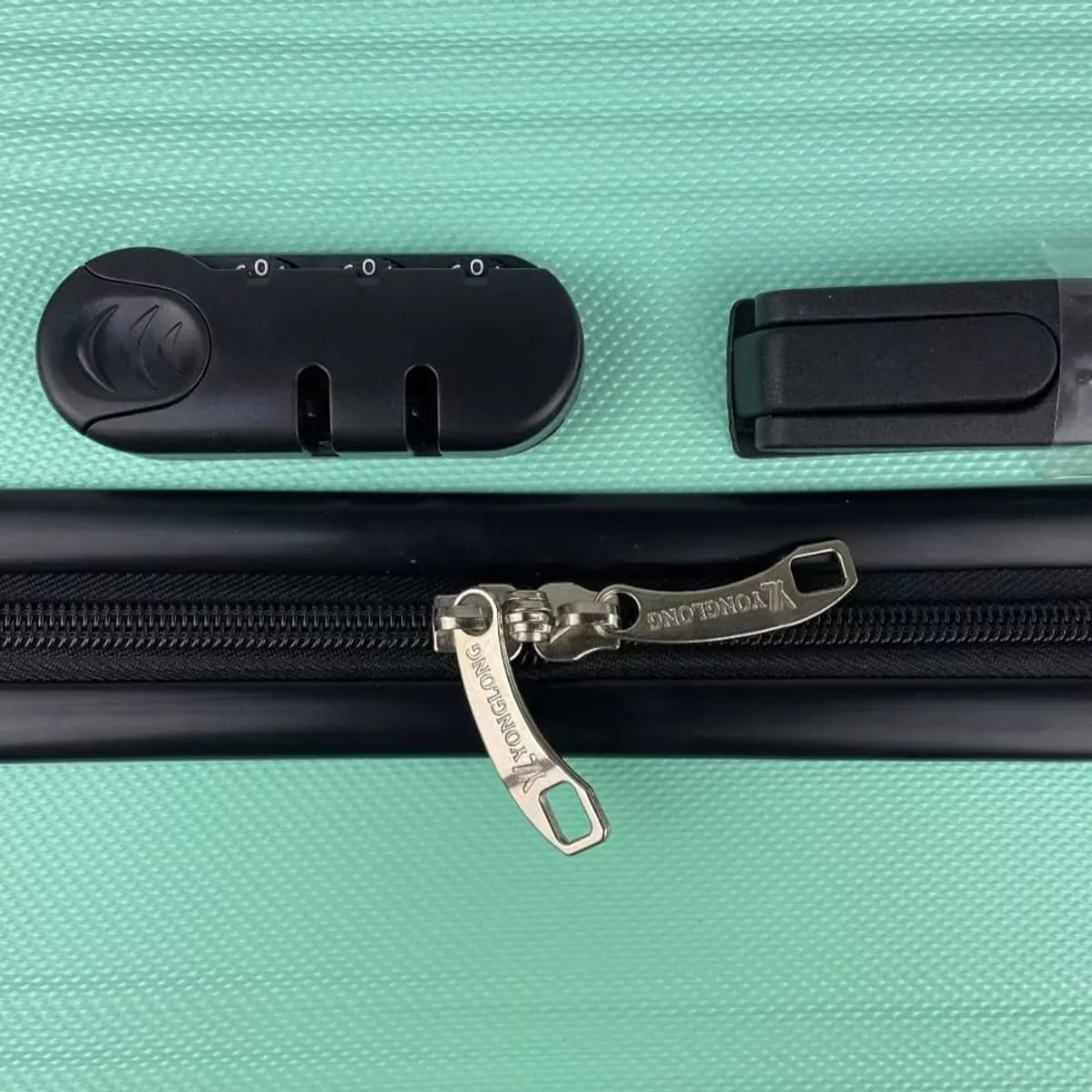 GENERICO - Set 3 Maletas Rigidas Ruedas 360 Verde Agua 26