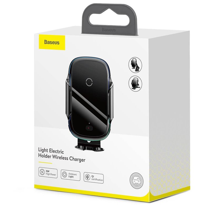 BASEUS - Soporte Cargador Inalámbrico Celular Para Auto Carga Rapida 15w