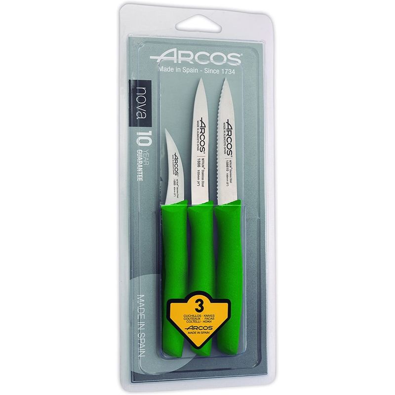 ARCOS - Set De Cuchillos Mondadores Cocina Arcos Premium Verde