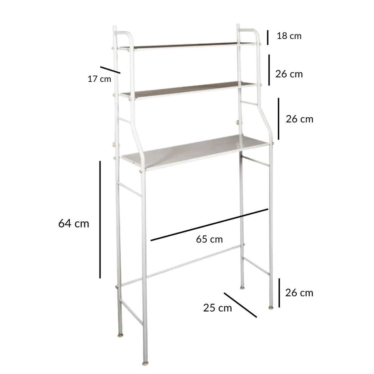 GENERICO - Estante Para Baño Organizador Lavandería 3 Niveles