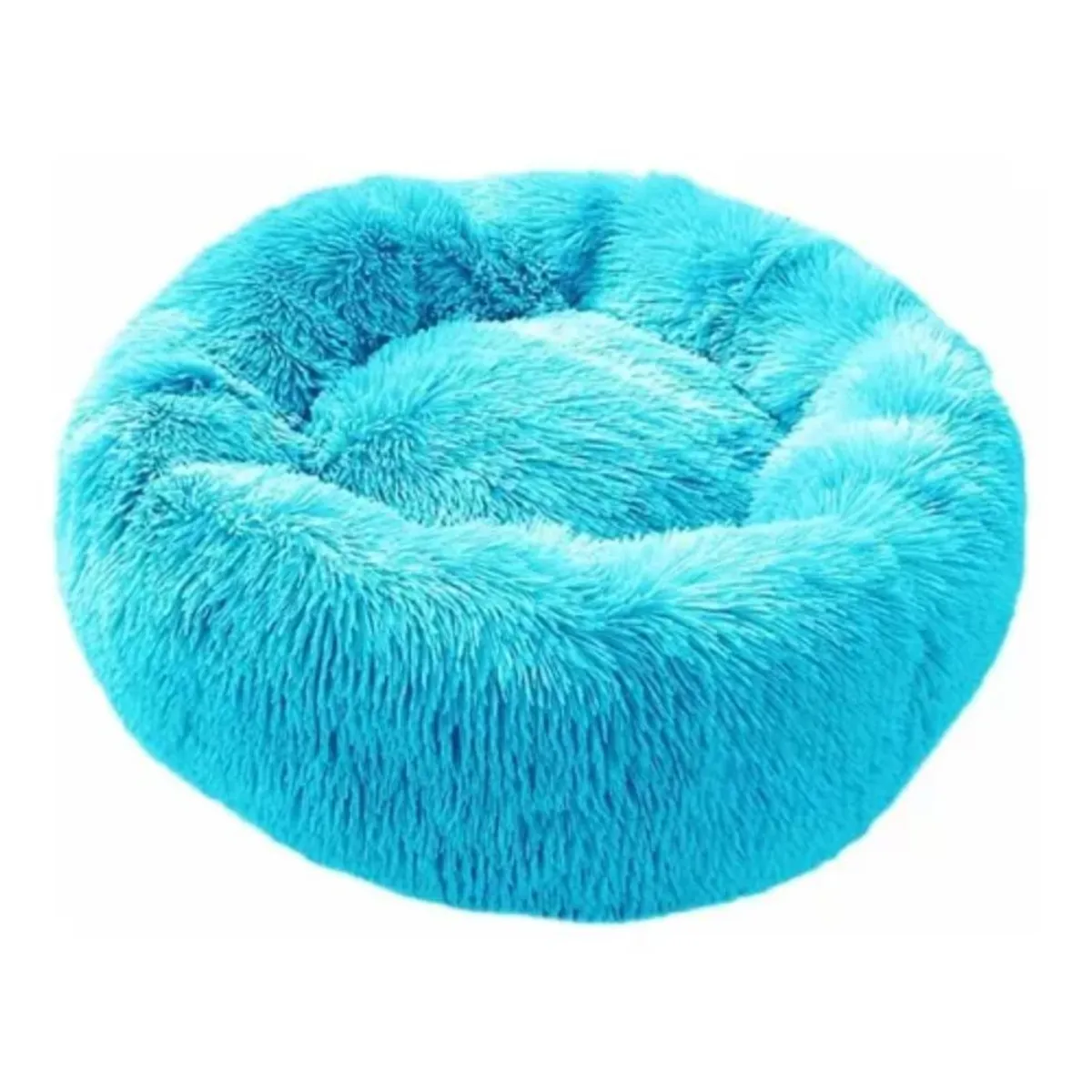 GENERICO - Camas para Perro y Gato Antiestres tipo Felpa - Celeste 70cm