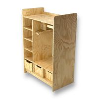 Estante Perchero Para Juguetes Infantil Madera Popi