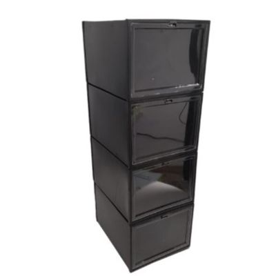 Imagen 2 del producto CAJA ORGANIZADORA DE ZAPATO APILABLE INDIVIDUAL NEGRO