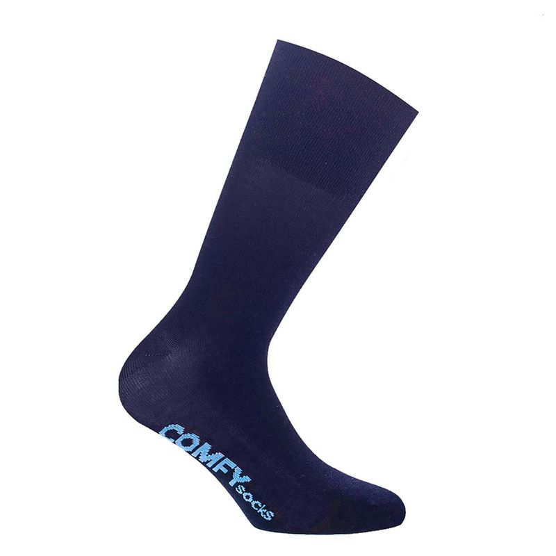 MONARCH - Calcetín Bamboo Liso Azul Comfy Socks