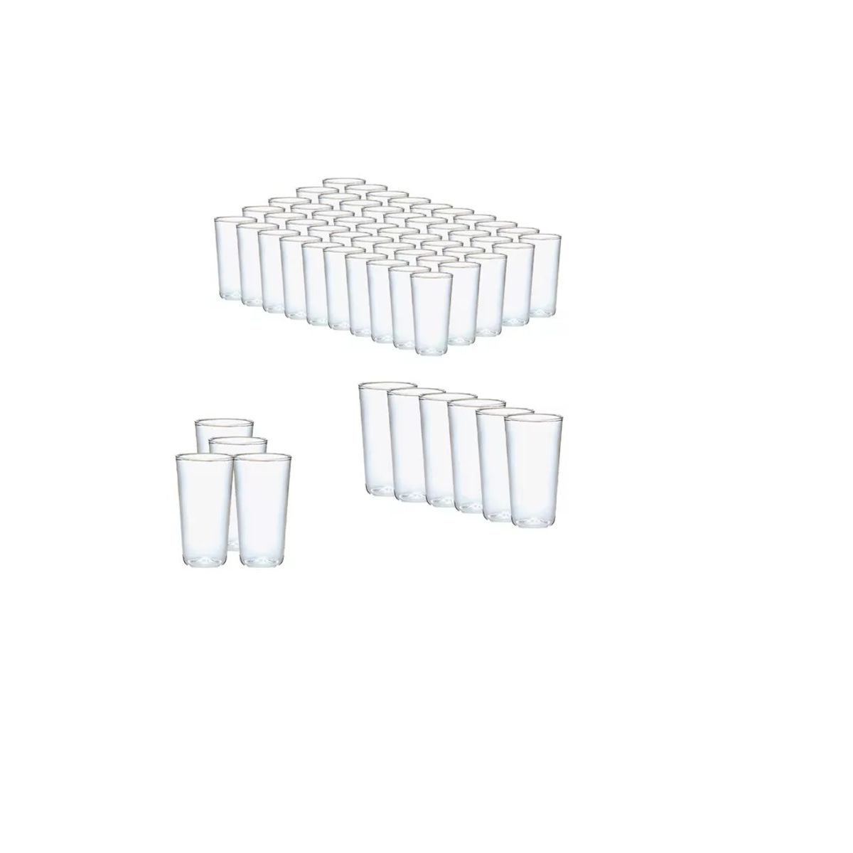 PASTELERIUS - 60 Set Vasos Desechables Vasos Reutilizables Vasos Cerveceros Vaso Plastico Vasos Acrilicos 300ml