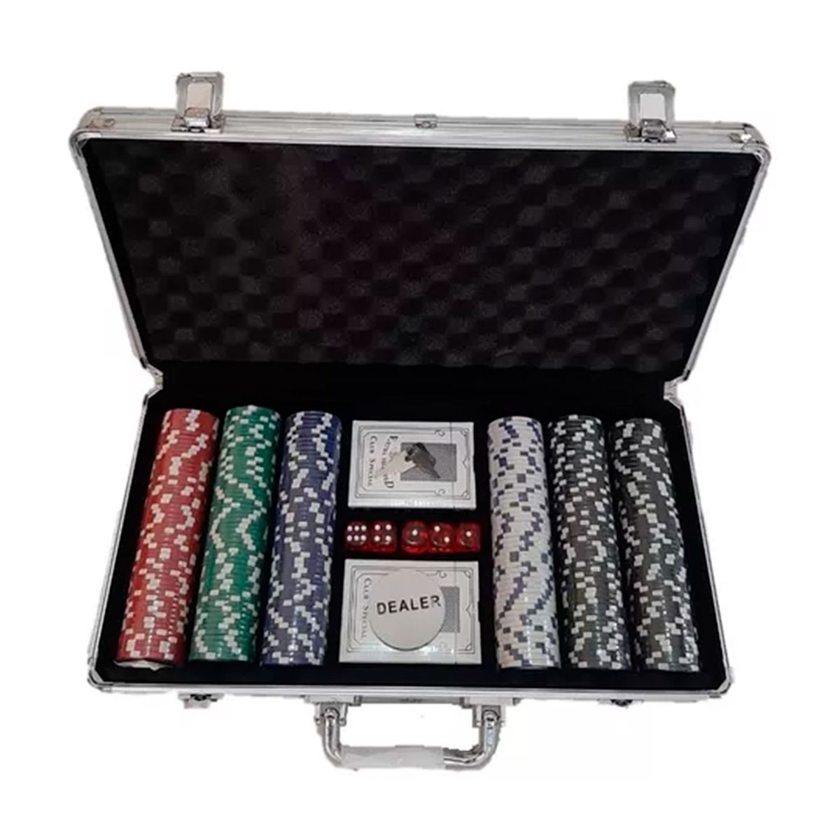 GENERICO - Set Juego Póker Con Maleta 300 Fichas De Casino