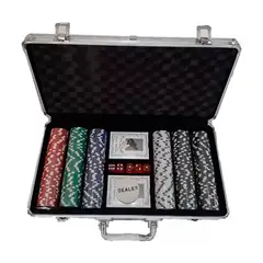 GENERICO - Set Juego Póker Con Maleta 300 Fichas De Casino