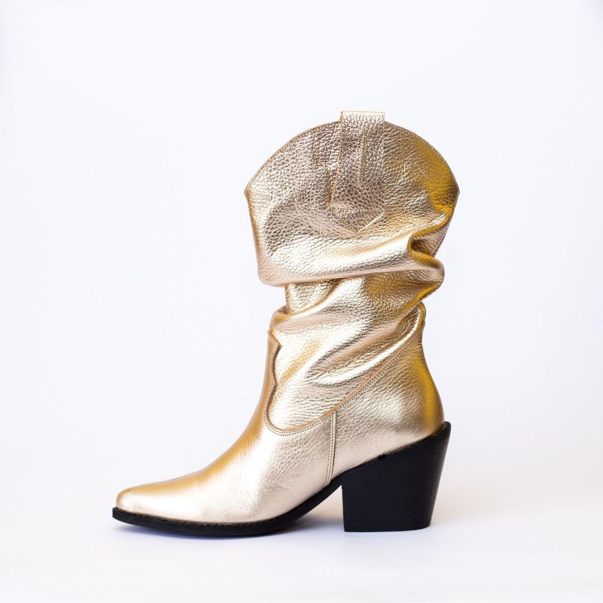 MOSSA - Bota Mujer Glov Niquel Oro