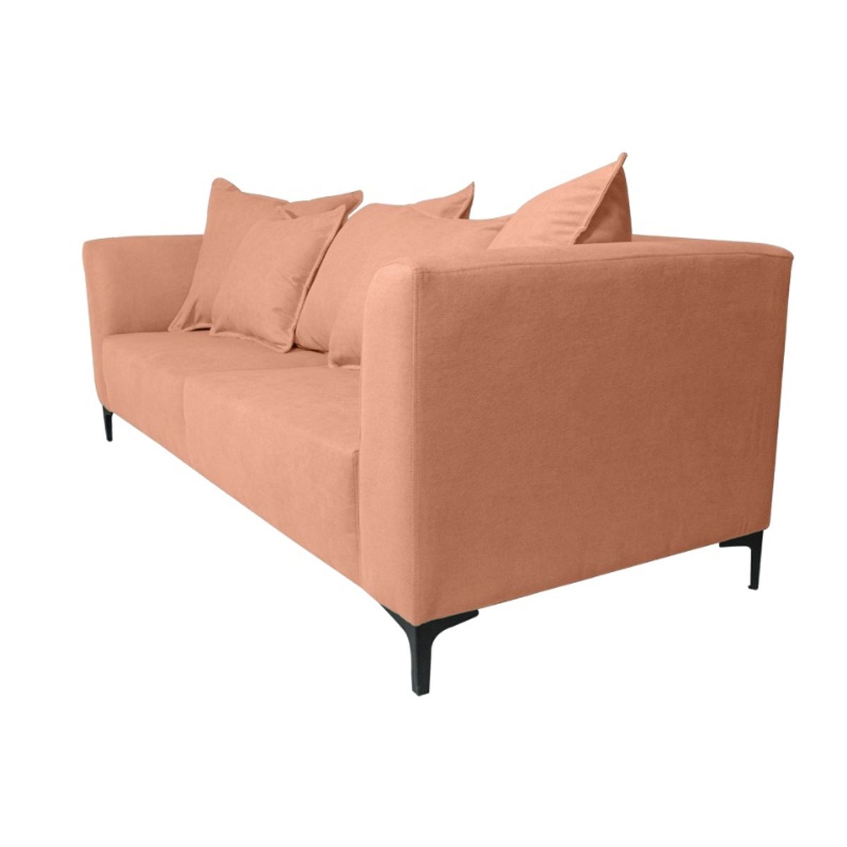 SOFAS HOME - SOFA CORDELIA CHENILLE TIPO LINO PALO ROSA 2 CUERPOS