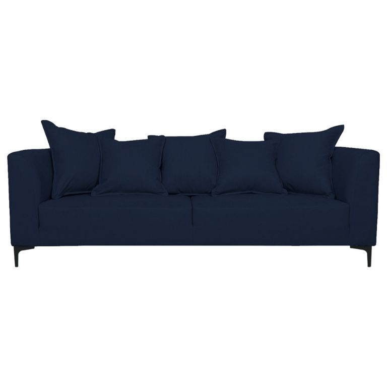 SOFA CORDELIA FELPA AZUL 3 CUERPOS