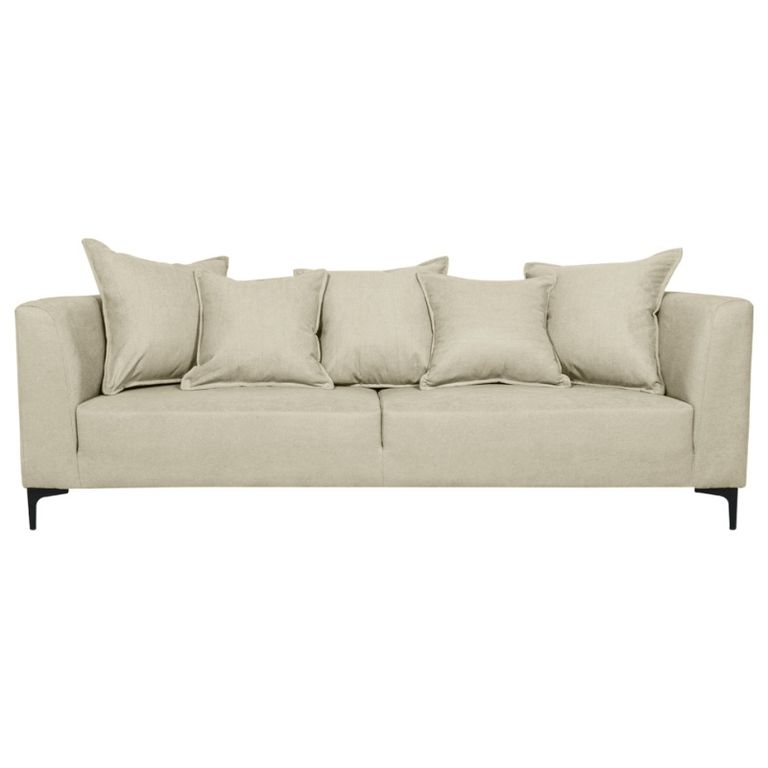 SOFA CORDELIA FELPA BEIGE 3 CUERPOS
