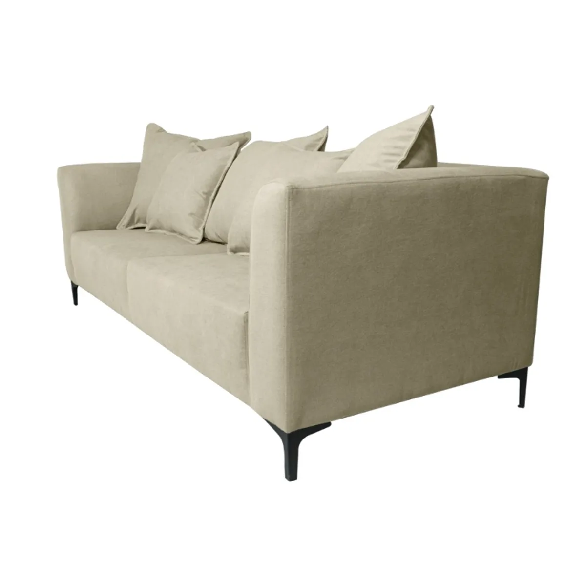 SOFAS HOME - SOFA CORDELIA FELPA BEIGE 3 CUERPOS