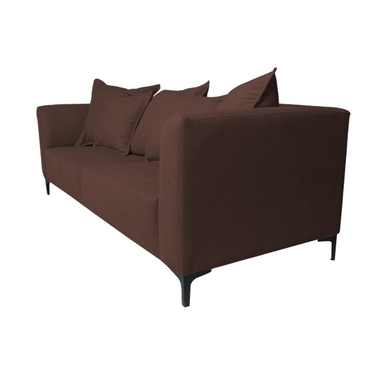 SOFAS HOME - SOFA CORDELIA CHENILLE TIPO LINO CAFE 3 CUERPOS
