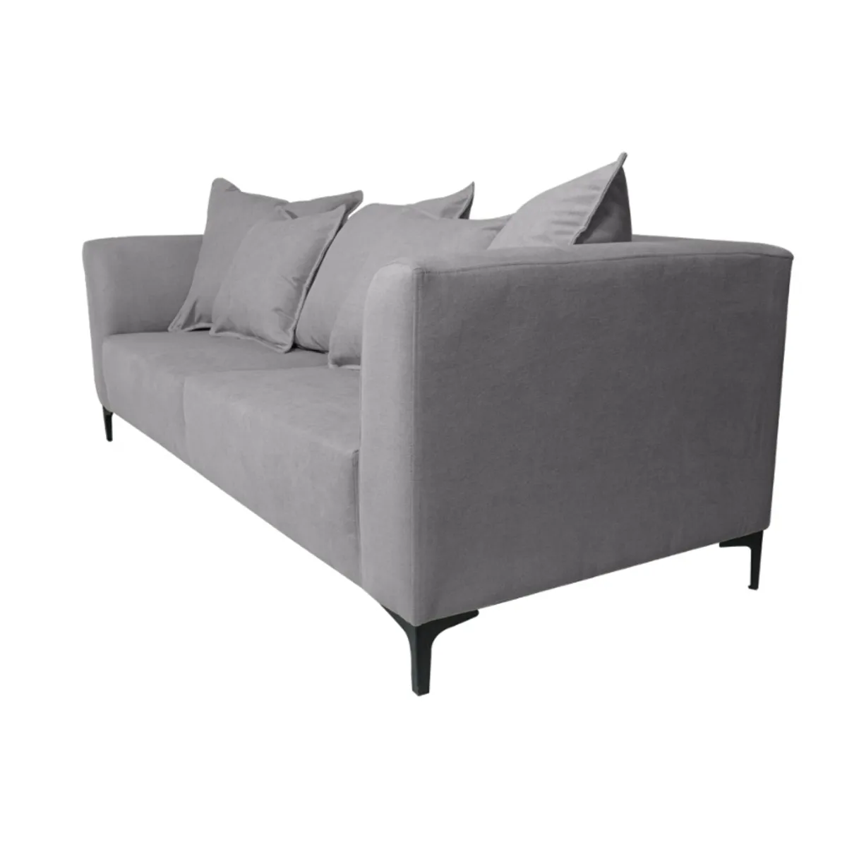 SOFAS HOME - SOFA CORDELIA FELPA GRIS 2 CUERPOS