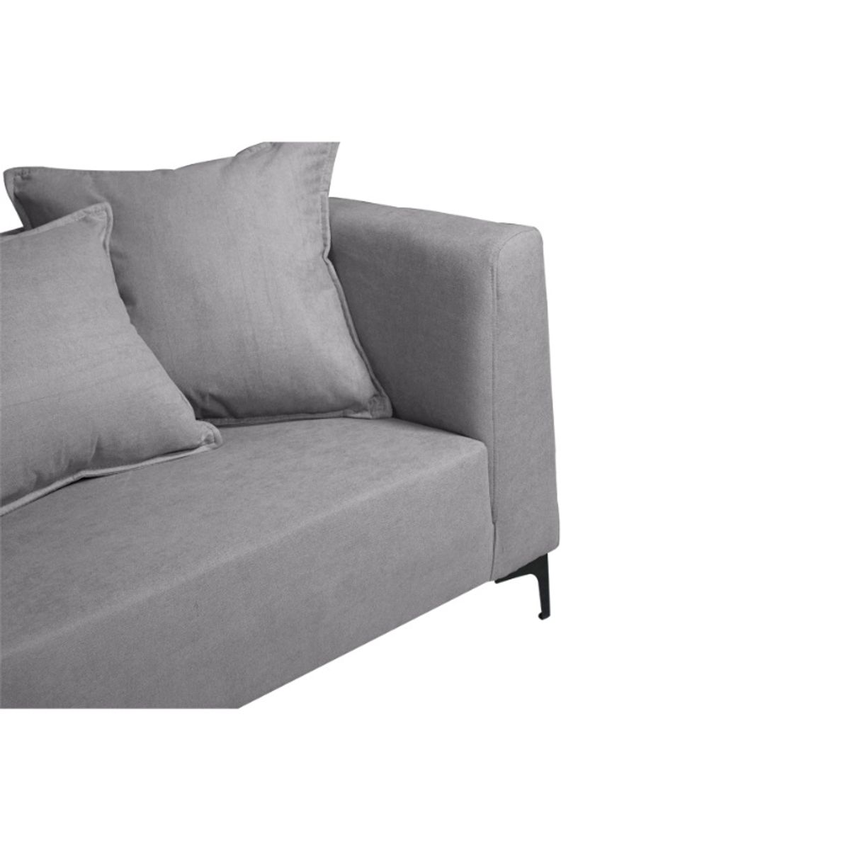 SOFAS HOME - SOFA CORDELIA FELPA GRIS 3 CUERPOS
