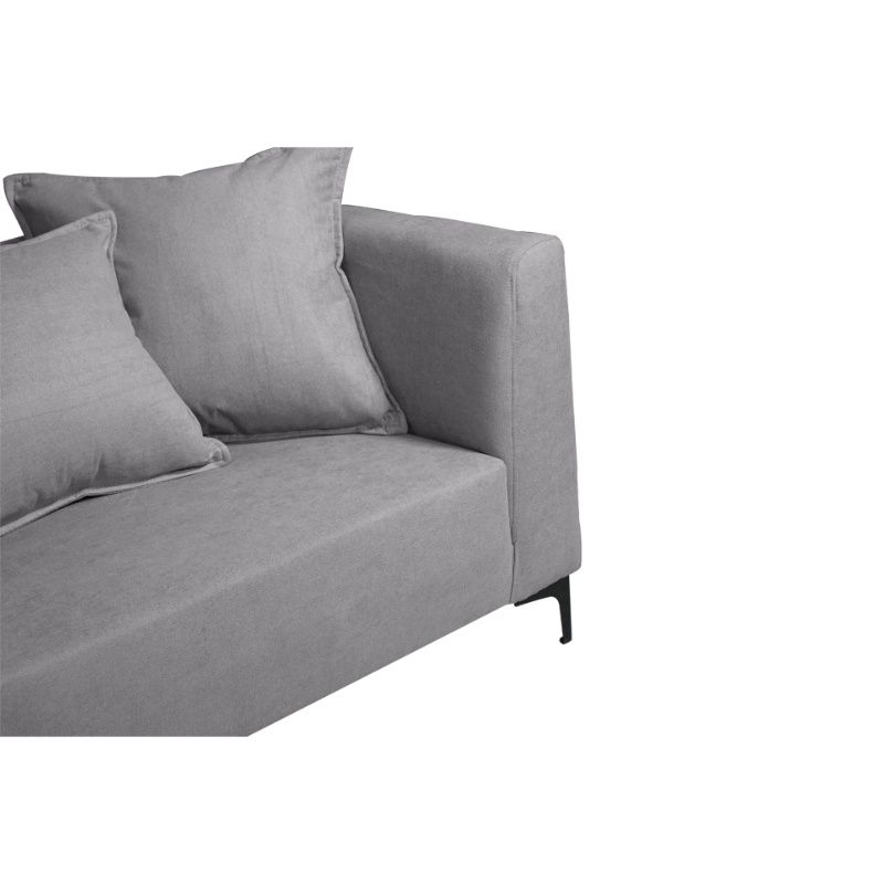 SOFAS HOME - SOFA CORDELIA FELPA GRIS 3 CUERPOS
