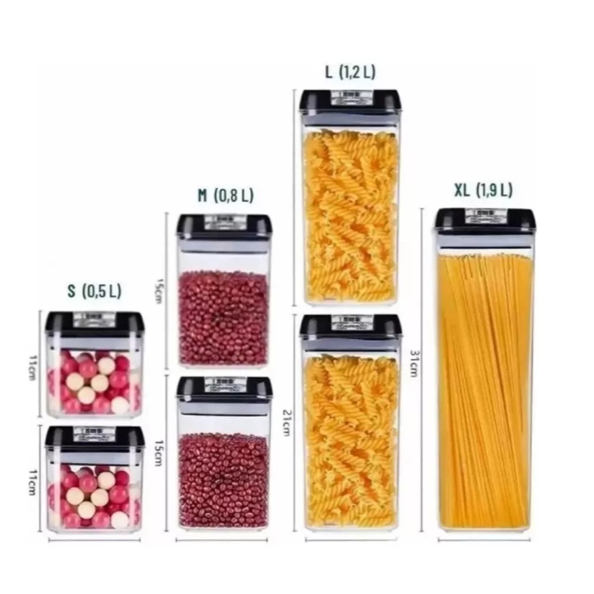 GENERICO - Set De Almacenamiento De Alimentos Herméticos Organizador