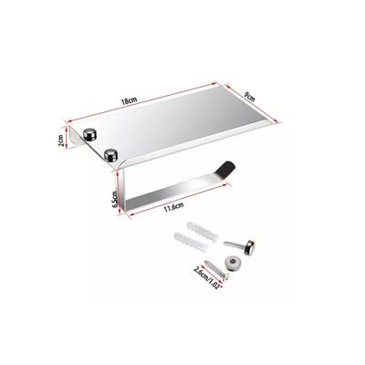 Imagen 2 del producto Porta Rollo Papel Higiénico Confort Soporte Celular