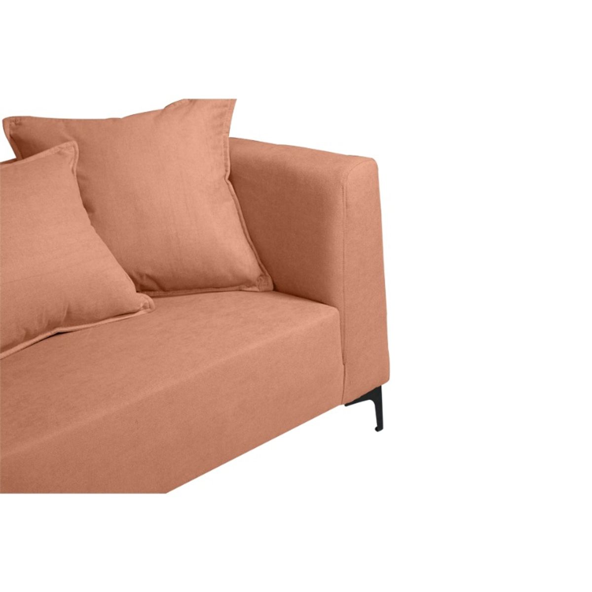SOFAS HOME - SOFA CORDELIA CHENILLE TIPO LINO PALO ROSA 3 CUERPOS