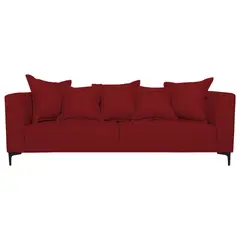 SOFAS HOME - SOFA CORDELIA FELPA ROJO 2 CUERPOS