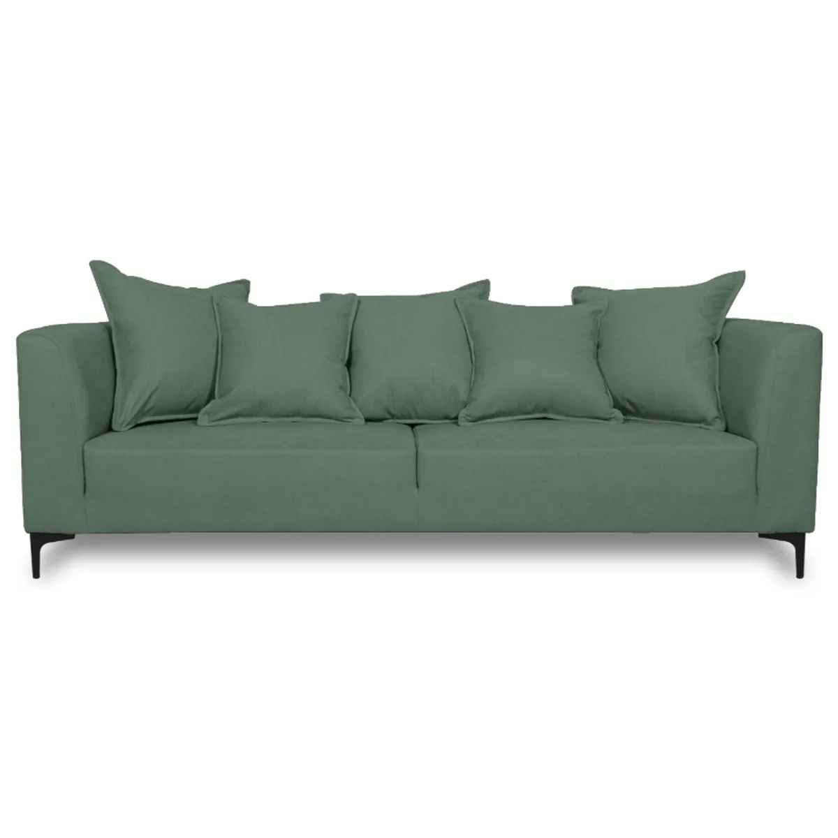 SOFAS HOME - SOFA CORDELIA FELPA VERDE 2 CUERPOS