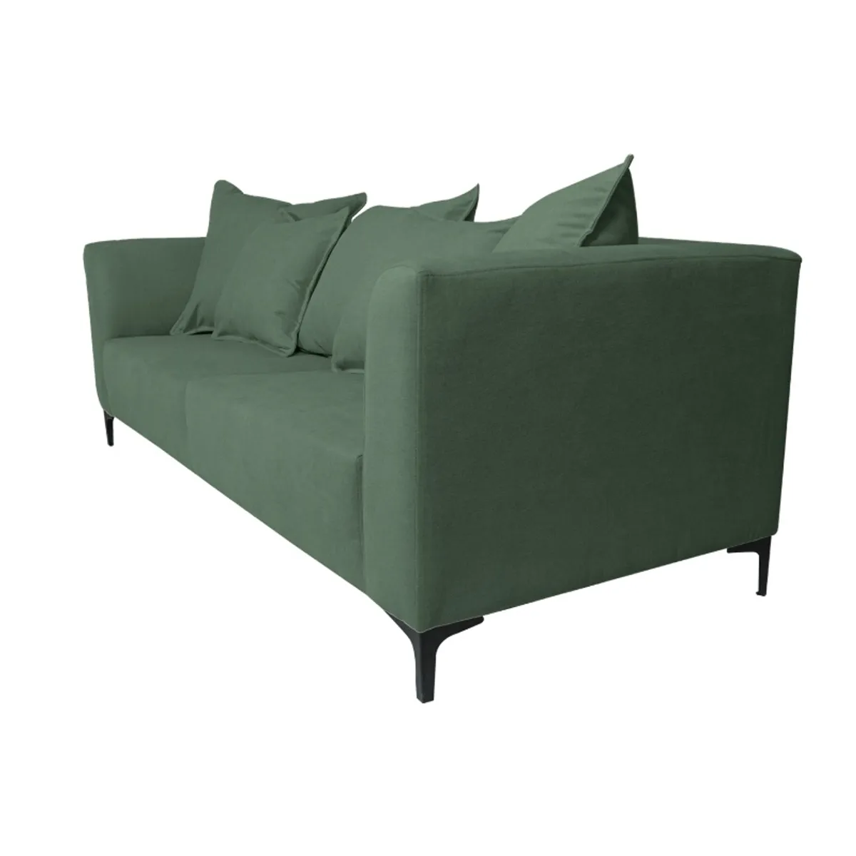 SOFAS HOME - SOFA CORDELIA FELPA VERDE 2 CUERPOS