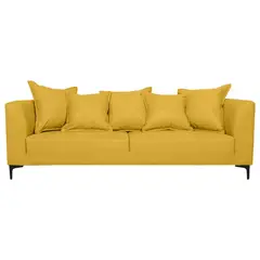 SOFAS HOME - SOFA CORDELIA CHENILLE TIPO LINO AMBARINO 3 CUERPOS