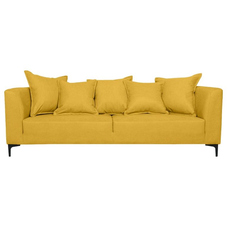 SOFA CORDELIA FELPA AMBARINO 3 CUERPOS