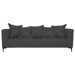 SOFAS HOME - SOFA CORDELIA CHENILLE TIPO LINO GRAFITO 3 CUERPOS
