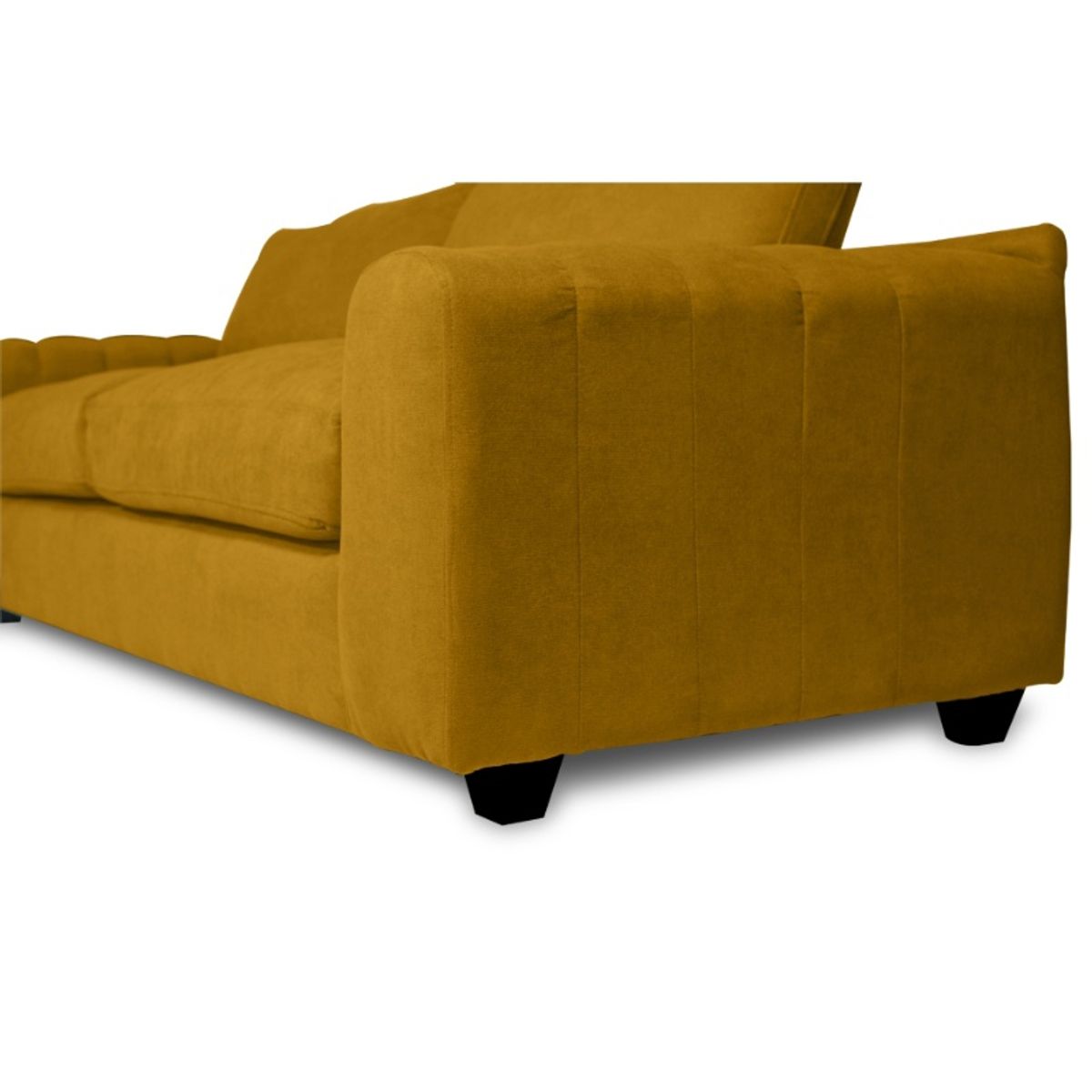SOFAS HOME - SOFA BRIANA CHENILLE TIPO LINO AMBARINO 2 CUERPOS
