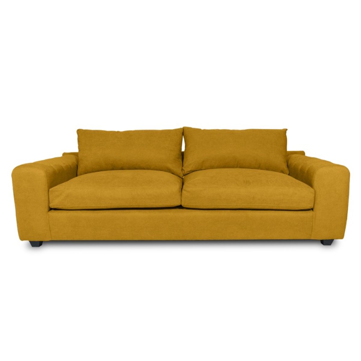 SOFAS HOME - SOFA BRIANA FELPA AMBARINO 2 CUERPOS