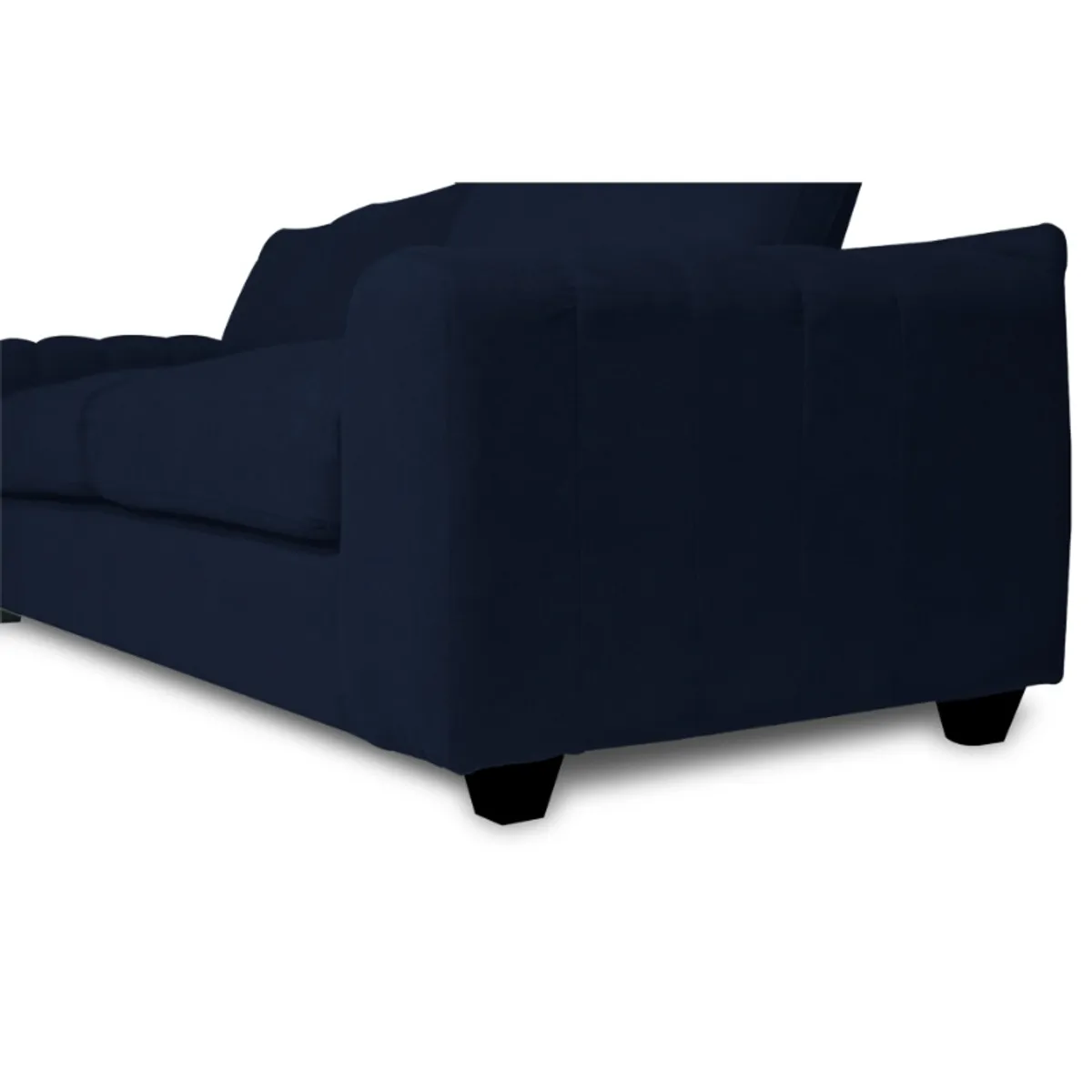 SOFAS HOME - SOFA BRIANA CHENILLE TIPO LINO AZUL 3 CUERPOS