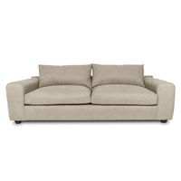 SOFA BRIANA CHENILLE TIPO LINO BEIGE 2 CUERPOS