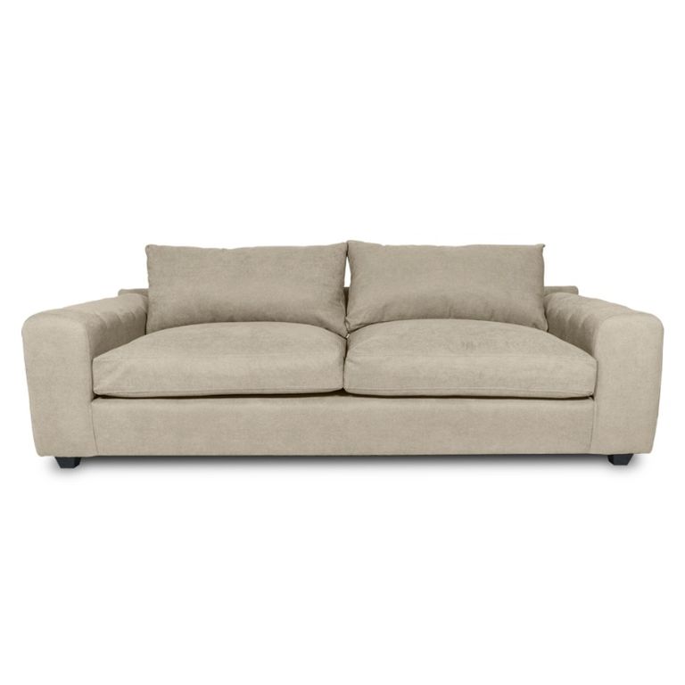 SOFA BRIANA FELPA BEIGE 2 CUERPOS
