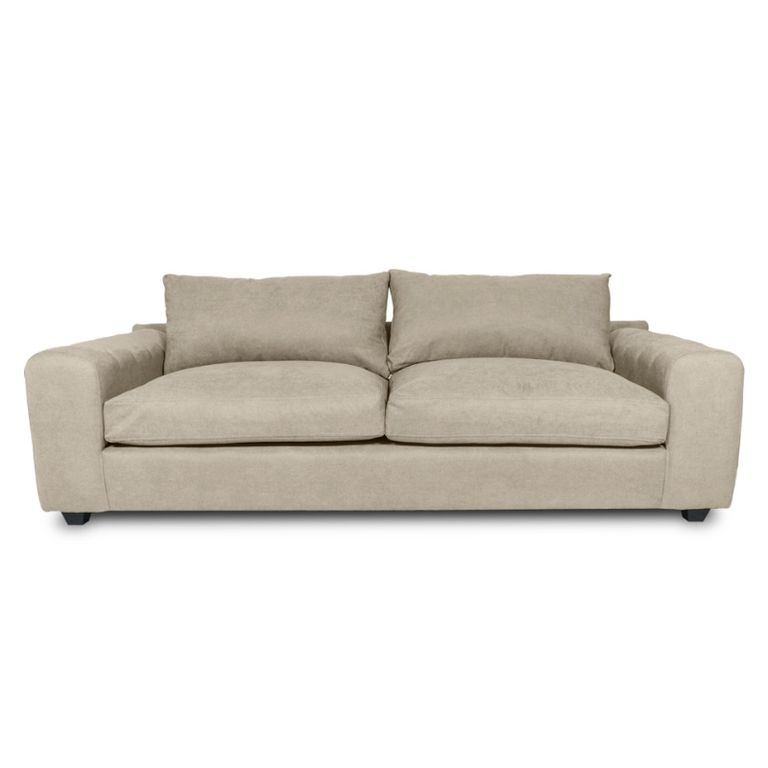 SOFA BRIANA FELPA BEIGE 3 CUERPOS
