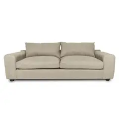 SOFAS HOME - SOFA BRIANA FELPA BEIGE 3 CUERPOS