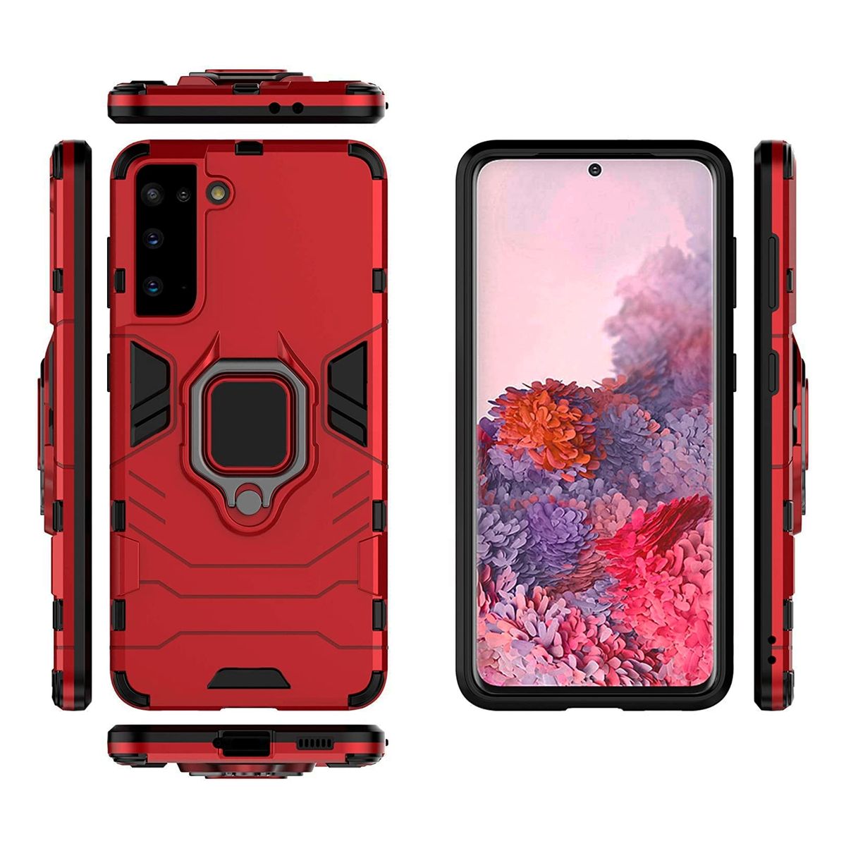 XUNDD - Carcasa Para Samsung S21 Armor Soporte Anillo con Iman