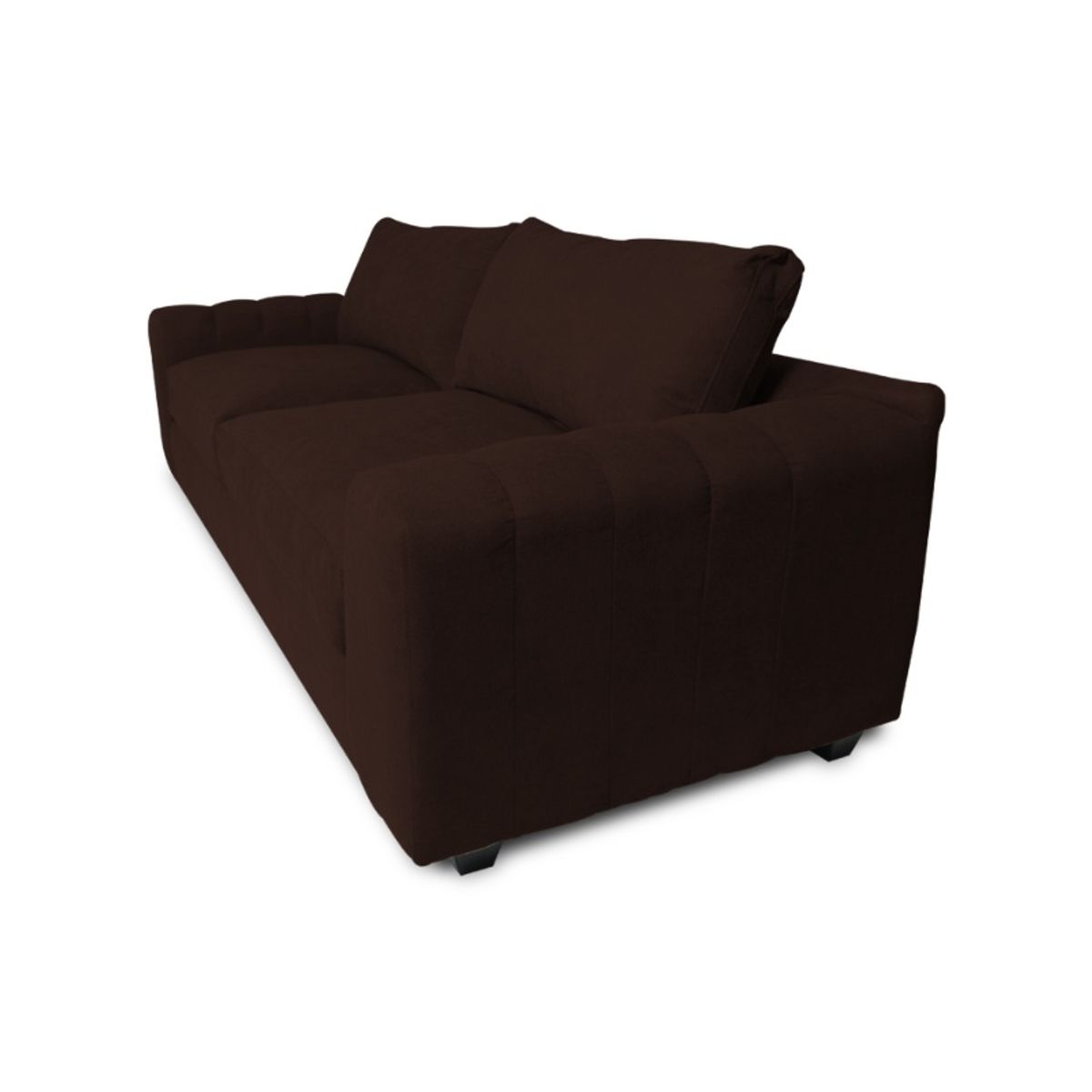 SOFAS HOME - SOFA BRIANA CHENILLE TIPO LINO CAFE 3 CUERPOS