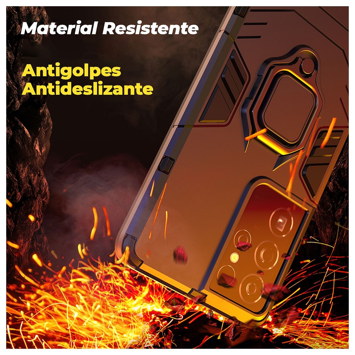 XUNDD - Carcasa Para Samsung S21 Armor Soporte Anillo con Iman