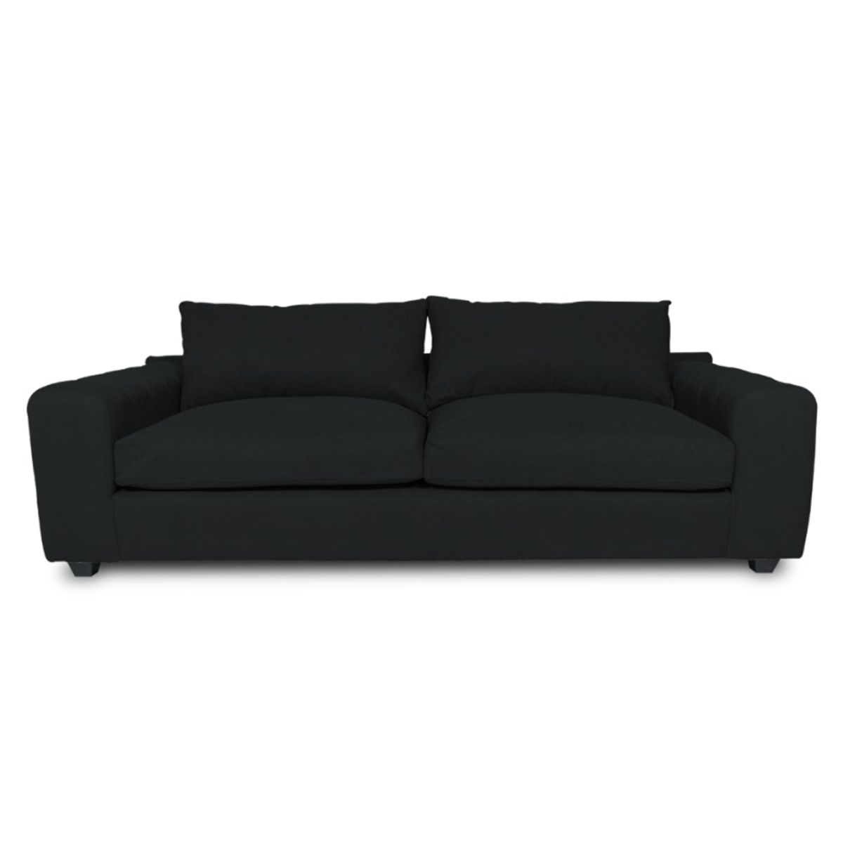 SOFAS HOME - SOFA BRIANA CHENILLE TIPO LINO GRAFITO 2 CUERPOS